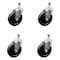 Service Caster 5 Inch SS Soft Rubber Wheel Swivel 3/8 Inch Threaded Stem Caster Set SCC SCC-SSTS20S514-SRS-381615-4 - alternate 1